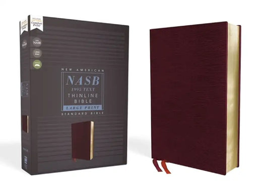 Nasb, Thinline Bible, Large Print, Bonded Leather, Burgundy, Red Letter Edition, 1995 Text, Comfort Print