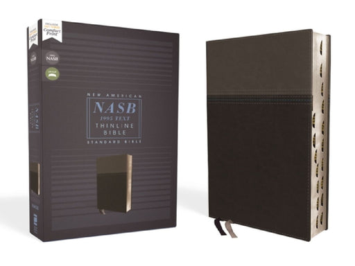 Nasb, Thinline Bible, Leathersoft, Black, Red Letter Edition, 1995 Text, Thumb Indexed, Comfort Print by Zondervan