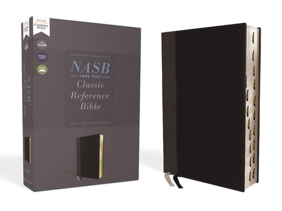 Nasb, Classic Reference Bible, Leathersoft, Black, Red Letter, 1995 Text, Thumb Indexed, Comfort Print by Zondervan