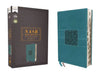 Nasb, Thinline Bible, Leathersoft, Teal, Red Letter Edition, 2020 Text, Thumb Indexed, Comfort Print by Zondervan