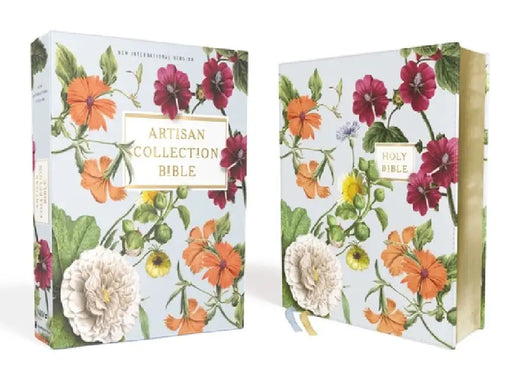 Niv, Artisan Collection Bible, Leathersoft, Blue Floral, Red Letter Edition, Comfort Print