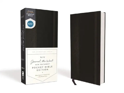 Niv, Journal the Word New Testament (Perfect for Note-Taking), Pocket Bible Edition, Hardcover, Black, Red Letter, Comfort Print by Zondervan