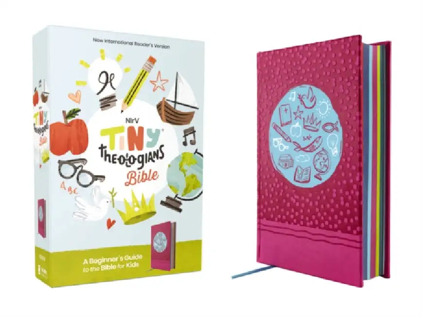 Nirv, Tiny Theologians Bible, Leathersoft Over Board, Pink, Comfort Print: A Beginner's Guide to the Bible - For Kids by Amy Gannett, Zondervan