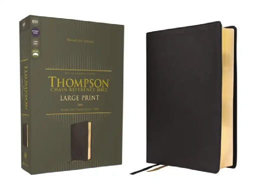 Esv, Thompson Chain-Reference Bible, Large Print, Leathersoft, Black, Red Letter by Frank Charles Thompson
