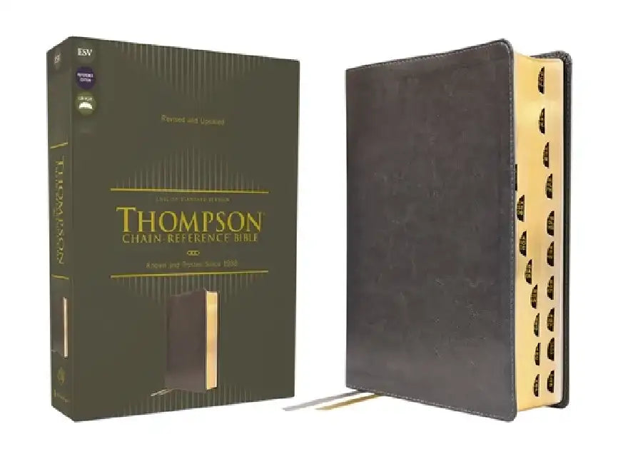 Esv, Thompson Chain-Reference Bible, Leathersoft, Gray, Red Letter, Thumb Indexed by Frank Charles Thompson
