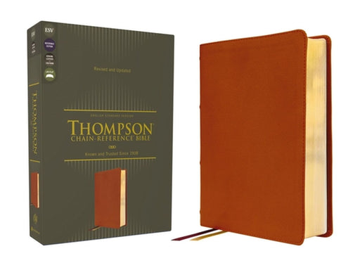 Esv, Thompson Chain-Reference Bible, Genuine Leather, Calfskin, Tan, Red Letter by Frank Charles Thompson