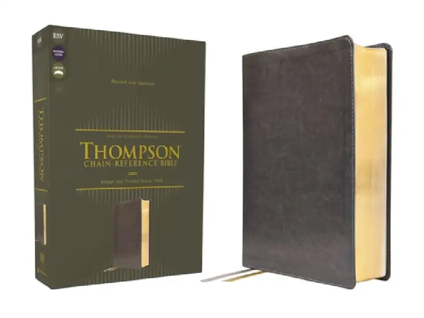 Esv, Thompson Chain-Reference Bible, Leathersoft, Gray, Red Letter by Frank Charles Thompson