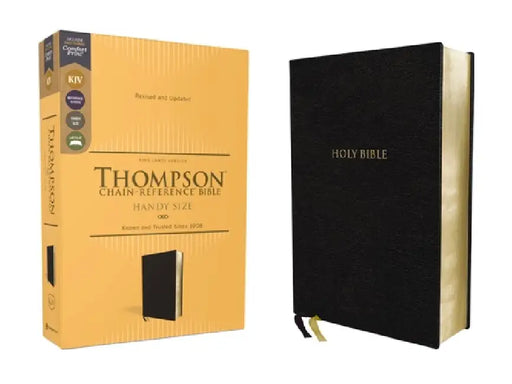 Kjv, Thompson Chain-Reference Bible, Handy Size, European Bonded Leather, Black, Red Letter, Comfort Print by Frank Charles Thompson