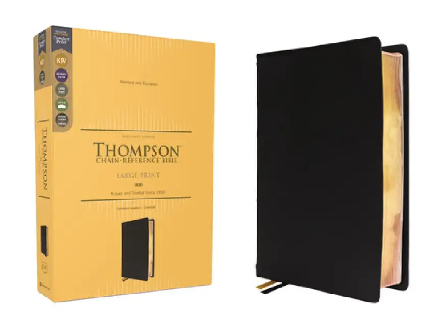 Kjv, Thompson Chain-Reference Bible, Large Print, Genuine Leather, Cowhide, Black, Art Gilded Edges, Red Letter, Comfort Print by Frank Charles Thompson