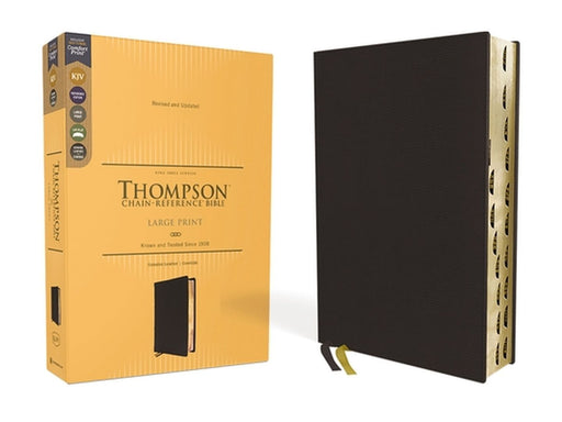 Kjv, Thompson Chain-Reference Bible, Large Print, Genuine Leather, Cowhide, Black, Art Gilded Edges, Red Letter, Thumb Indexed, Comfort Print by Frank Charles Thompson