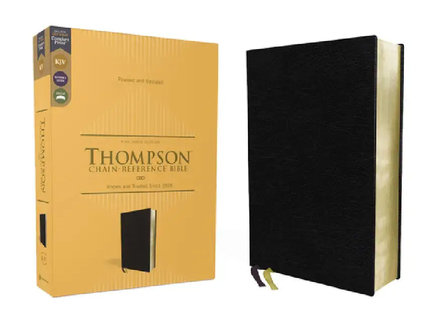 Kjv, Thompson Chain-Reference Bible, European Bonded Leather, Black, Red Letter, Comfort Print by Frank Charles Thompson