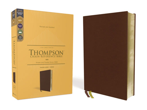 Kjv, Thompson Chain-Reference Bible, Genuine Leather, Calfskin, Brown, Art Gilded Edges, Red Letter, Comfort Print by Frank Charles Thompson