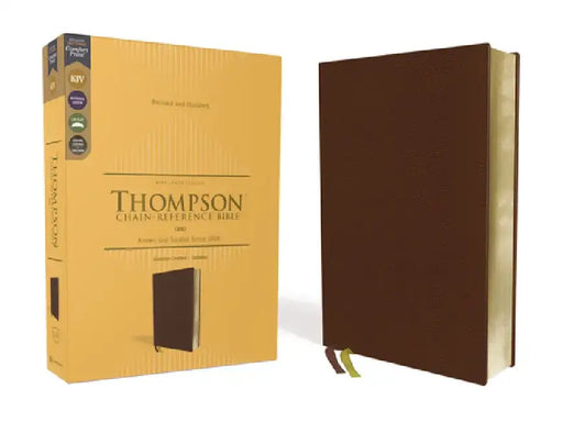 Kjv, Thompson Chain-Reference Bible, Genuine Leather, Calfskin, Brown, Art Gilded Edges, Red Letter, Comfort Print by Frank Charles Thompson