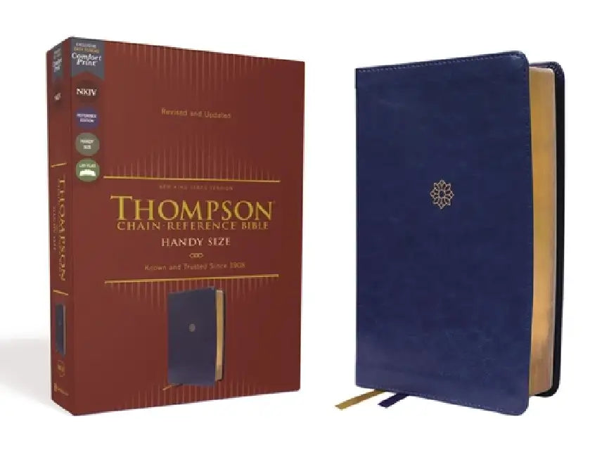 Nkjv, Thompson Chain-Reference Bible, Handy Size, Leathersoft, Navy, Red Letter, Comfort Print by Frank Charles Thompson