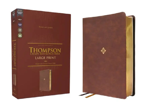 Nkjv, Thompson Chain-Reference Bible, Large Print, Leathersoft, Brown, Red Letter, Comfort Print by Frank Charles Thompson