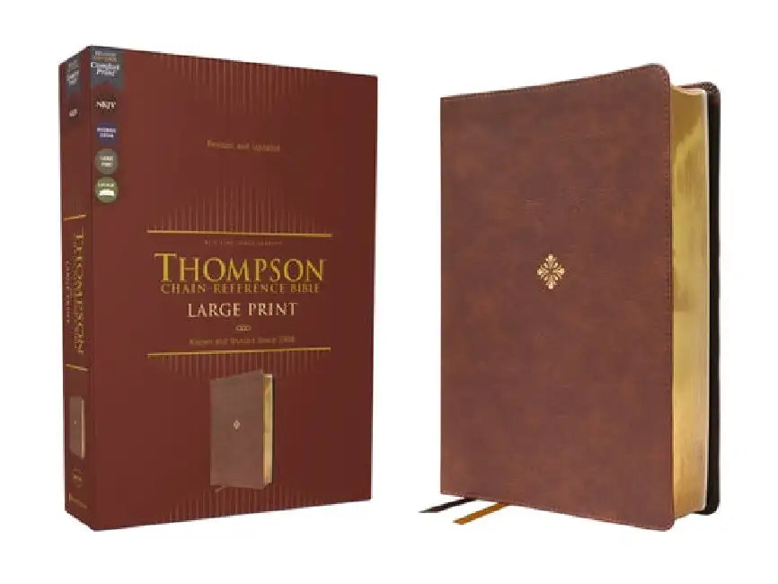 Nkjv, Thompson Chain-Reference Bible, Large Print, Leathersoft, Brown, Red Letter, Comfort Print by Frank Charles Thompson
