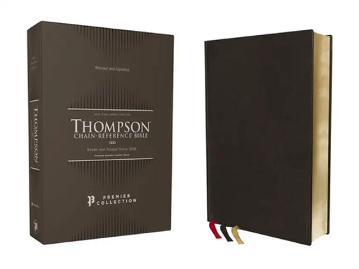 Nkjv, Thompson Chain-Reference Bible, Premium Goatskin Leather, Black, Premier Collection, Black Letter, Art Gilded Edges, Comfort Print by Frank Charles Thompson