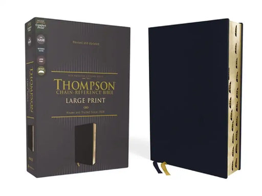 Nasb, Thompson Chain-Reference Bible, Large Print, Leathersoft, Navy, 1995 Text, Red Letter, Thumb Indexed, Comfort Print by Frank Charles Thompson