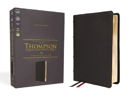 Nasb, Thompson Chain-Reference Bible, Genuine Leather, Calfskin, Black, 1995 Text, Red Letter, Comfort Print by Frank Charles Thompson