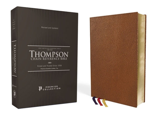 Nasb, Thompson Chain-Reference Bible, Premium Goatskin Leather, Premier Collection, Tan, 1995 Text, Black Letter, Art Gilded Edges, Comfort Print by Frank Charles Thompson