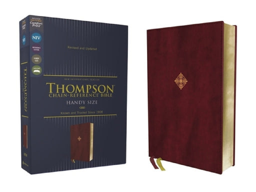 Niv, Thompson Chain-Reference Bible, Handy Size, Leathersoft, Burgundy, Red Letter, Comfort Print by Frank Charles Thompson, Zondervan