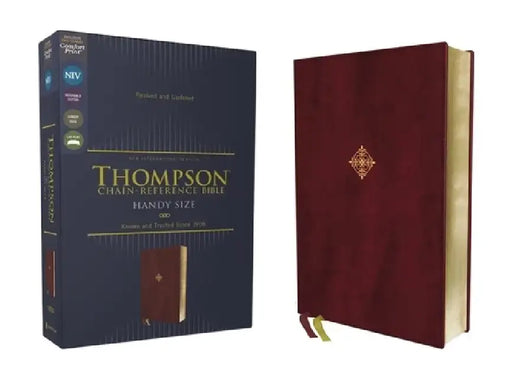 Niv, Thompson Chain-Reference Bible, Handy Size, Leathersoft, Burgundy, Red Letter, Comfort Print by Frank Charles Thompson
