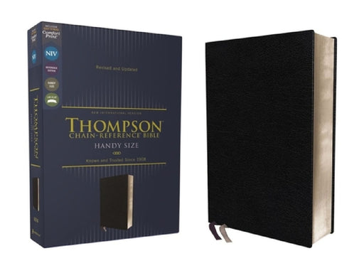 Niv, Thompson Chain-Reference Bible, Handy Size, European Bonded Leather, Black, Red Letter, Comfort Print by Frank Charles Thompson