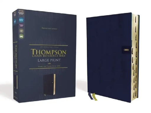 Niv, Thompson Chain-Reference Bible, Large Print, Leathersoft, Navy, Thumb Indexed, Red Letter, Comfort Print by Frank Charles Thompson