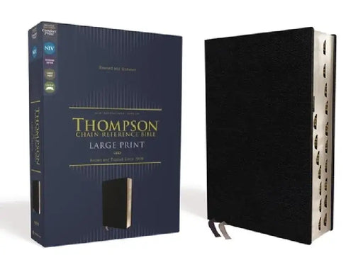 Niv, Thompson Chain-Reference Bible, Large Print, Bonded Leather, Black, Thumb Indexed, Red Letter, Comfort Print by Frank Charles Thompson