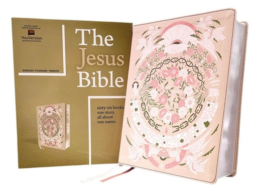 The Jesus Bible Artist Edition, Esv, Leathersoft, Peach Floral by Passion