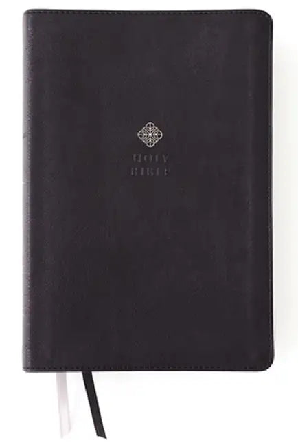 Niv, Men's Devotional Bible, Large Print, Leathersoft, Black, Comfort Print by Zondervan