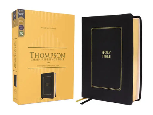 Kjv, Thompson Chain-Reference Bible, Leathersoft, Black, Red Letter, Comfort Print by Frank Charles Thompson