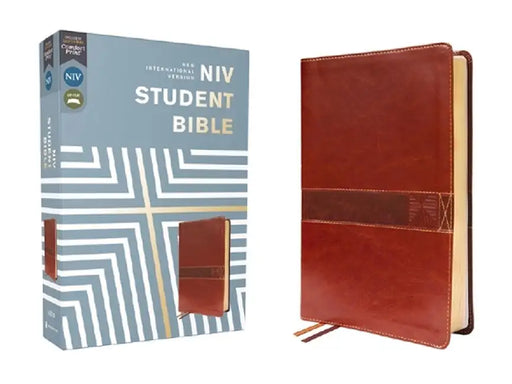 Niv, Student Bible, Leathersoft, Brown, Comfort Print by Philip Yancey