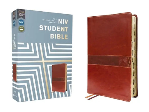 Niv, Student Bible, Leathersoft, Brown, Thumb Indexed, Comfort Print by Philip Yancey