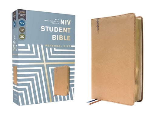 Niv, Student Bible, Personal Size, Leathersoft, Tan, Comfort Print by Philip Yancey