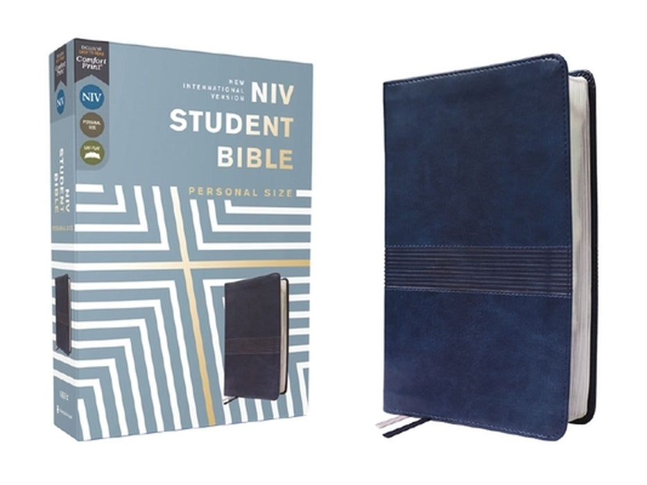 Niv, Student Bible, Personal Size, Leathersoft, Navy, Comfort Print by Philip Yancey
