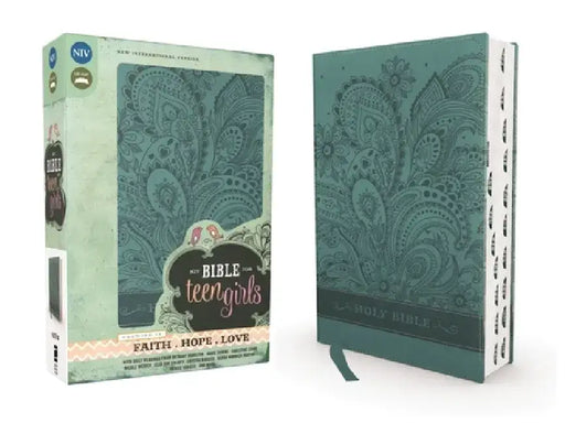 Niv, Bible for Teen Girls, Leathersoft, Blue, Thumb Indexed Tabs: Growing in Faith, Hope, and Love