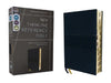 Niv, Thinline Reference Bible (Deep Study at a Portable Size), Leathersoft, Navy, Red Letter, Thumb Indexed, Comfort Print by Zondervan