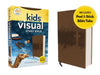 Niv, Kids' Visual Study Bible, Leathersoft, Bronze, Full Color Interior, Peel/Stick Bible Tabs: Explore the Story of the Bible---People, Places, and H by Zondervan