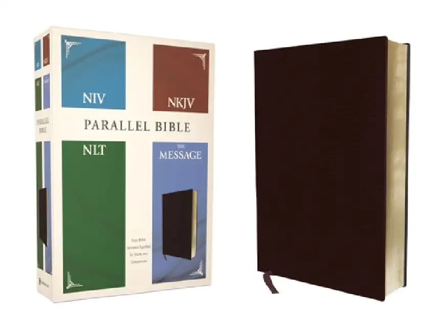 Niv, Nkjv, Nlt, the Message, (Contemporary Comparative) Parallel Bible, Bonded Leather, Burgundy by Zondervan