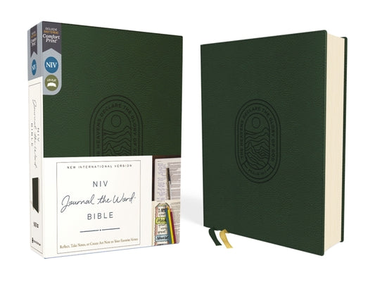 Niv, Journal the Word Bible, Leathersoft, Green, Red Letter, Comfort Print: Reflect, Take Notes, or Create Art Next to Your Favorite Verses