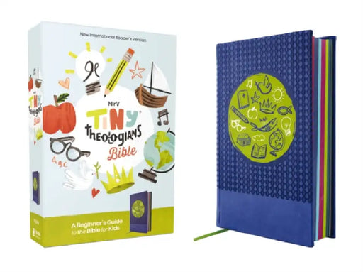 Nirv, Tiny Theologians Bible, Leathersoft Over Board, Blue, Comfort Print: A Beginner's Guide to the Bible - For Kids by Amy Gannett, Zondervan