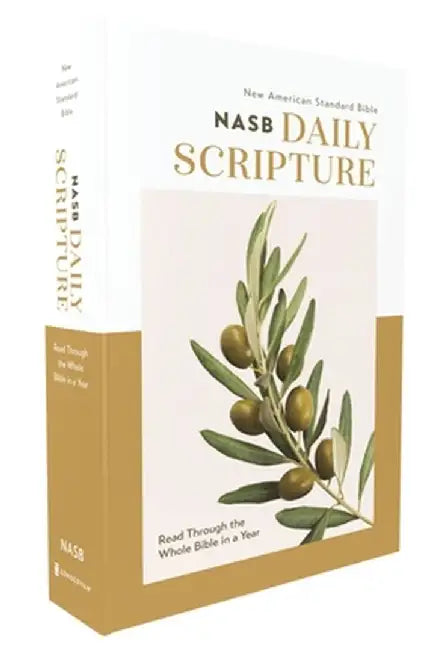 Nasb, Daily Scripture, Paperback, White/Olive, 1995 Text, Comfort Print: 365 Days to Read Through the Whole Bible in a Year by Zondervan