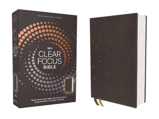 Niv, Clear Focus Bible, Leathersoft, Charcoal Brown: Read More of the Bible with Better Focus by Zondervan
