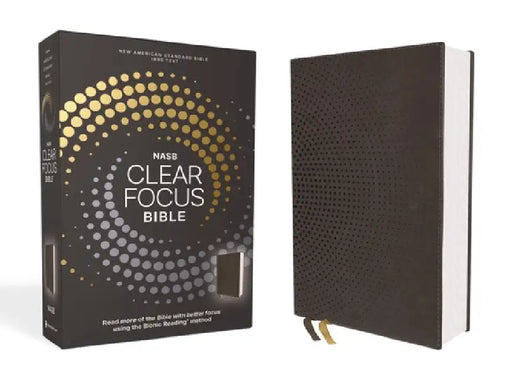 Nasb, Clear Focus Bible, Leathersoft, Charcoal Brown: Read More of the Bible with Better Focus by Zondervan
