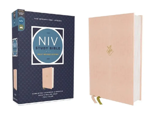 NIV Study Bible, Fully Revised Edition (Study Deeply. Believe Wholeheartedly.), Cloth Over Board, Pink, Red Letter, Comfort Print by Kenneth L. Barker