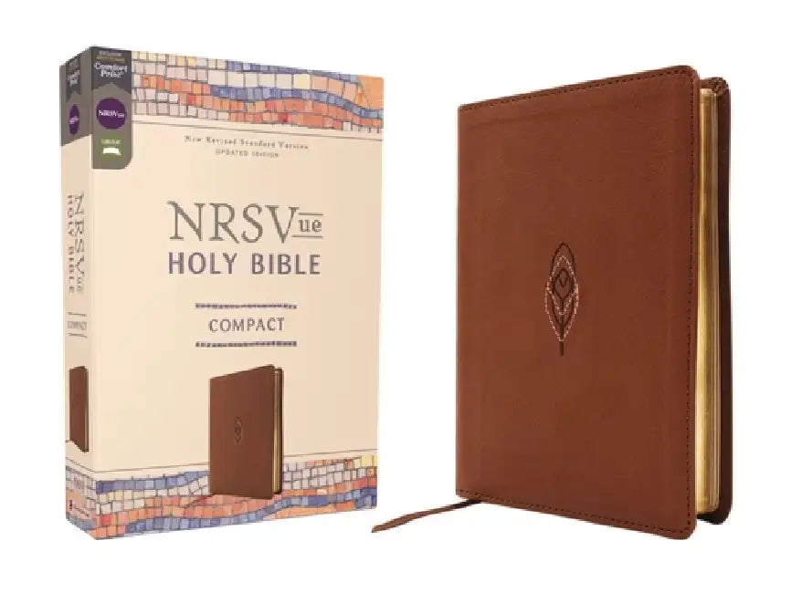 Nrsvue, Holy Bible, Compact, Leathersoft, Brown, Comfort Print by Zondervan