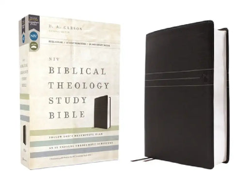 Niv, Biblical Theology Study Bible (Trace the Themes of Scripture), Leathersoft, Black, Comfort Print: Follow God's Redemptive Plan as It Unfolds Thro by D. A. Carson