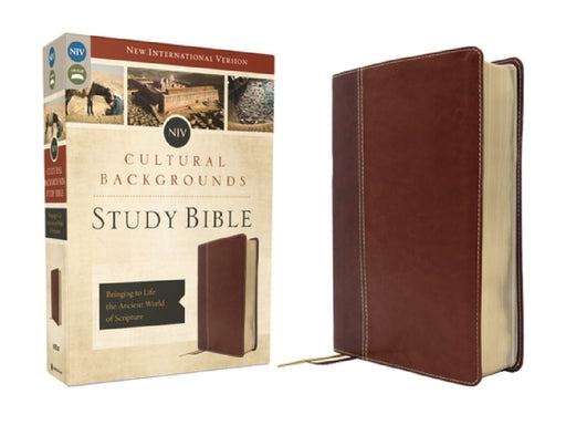 Niv, Cultural Backgrounds Study Bible (Context Changes Everything), Leathersoft, Brown, Red Letter: Bringing to Life the Ancient World of Scripture by Craig S. Keener, John H. Walton, Zondervan Publishing
