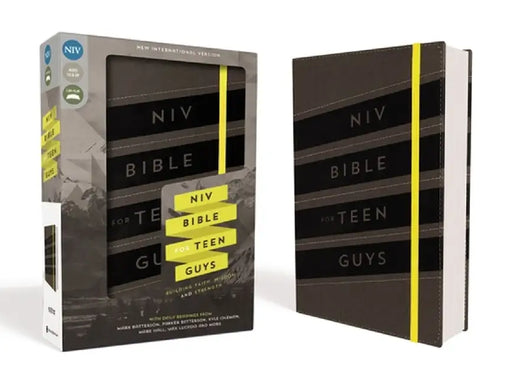 NIV Bible for Teen Guys, Imitation Leather, Charcoal, Elastic Closure: Building Faith, Wisdom and Strength by Zondervan